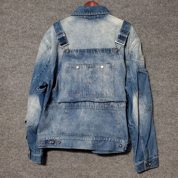 CXC Atelier Jean Jacket Mens L Blue Chore Barn Grunge Overall Style Y2K Retro - Picture 2 of 12